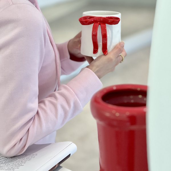 Ins Style 400ml Cute Ceramic Bow Mug