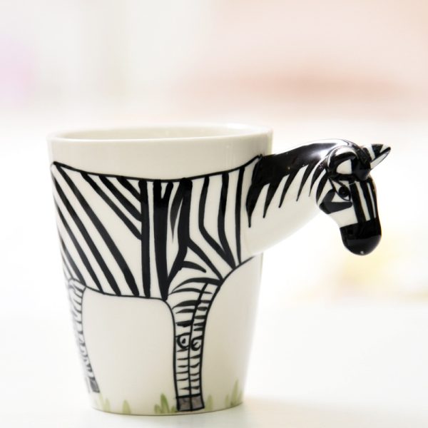 3D Animal Cup Mug Hand Drawn Ceramic Cup