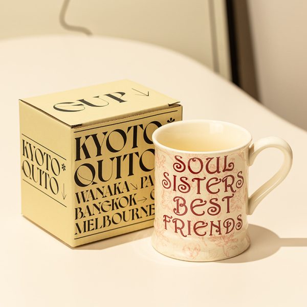 Good-looking Ceramic Couple Water Cup Vintage Gift For Girls Breakfast Coffee Mug