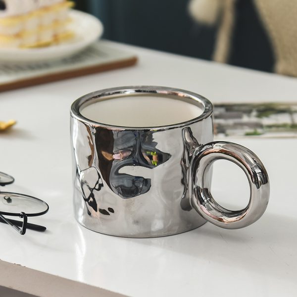 Mug Light Luxury Electroplated Ceramic Coffee Cup