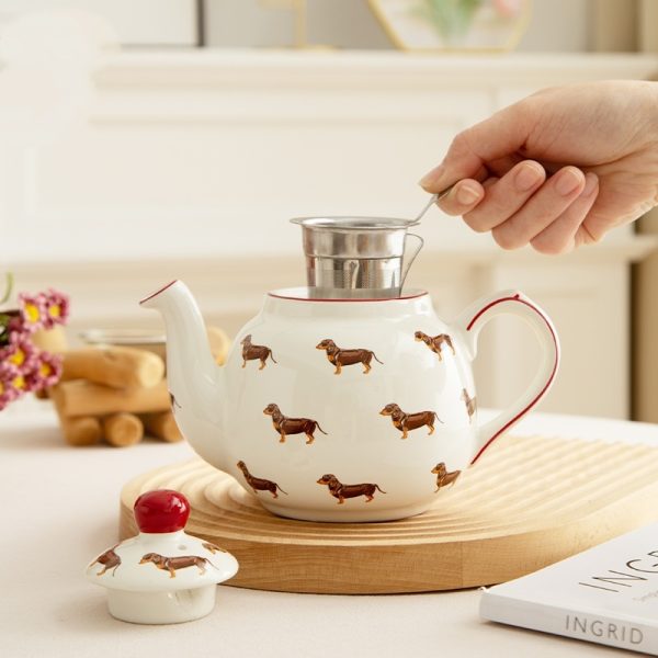 British Strainer Teapot Mug Cup And Saucer Three-piece Set