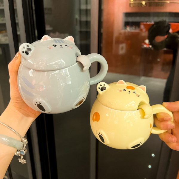 Lucky Cat Ceramic Mug Creative Personality Shape Cup