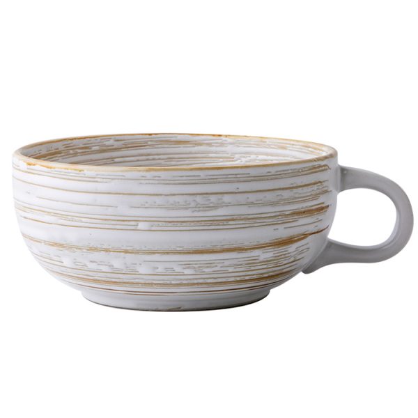 Old Time Large Retro Hand-painted Ceramic Mug