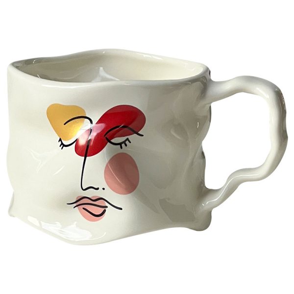 Creative, High-end Mug With Textured, Hand-painted Design