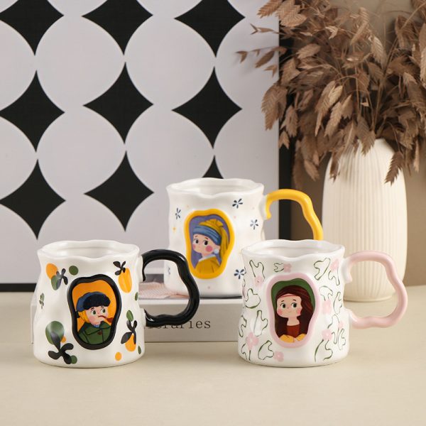 European Famous Painting Mug Renaissance Creative Ceramic Cup