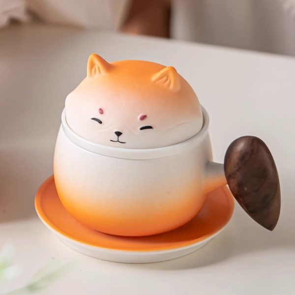 Shiba Inu Mug Ceramic Tea Separation Cup