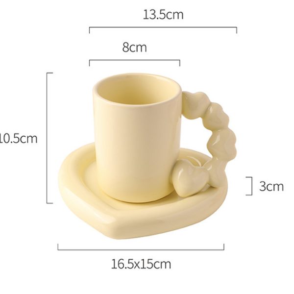 Mug Ceramic Coffee Cup And Saucer Set