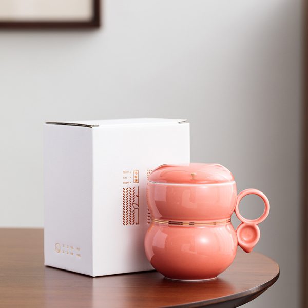 Ceramic Mug Water Cup Tea Water Separation With Cover Strain Office Couple Tea Business Gift
