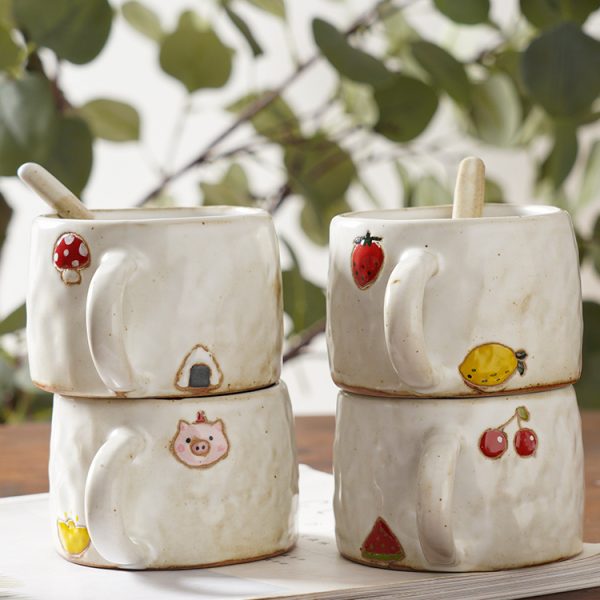 Hand-kneaded Japanese-style Ceramic Cute Mug