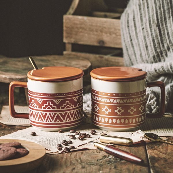 Oatmeal Breakfast Large Capacity Frosted American Retro Mug