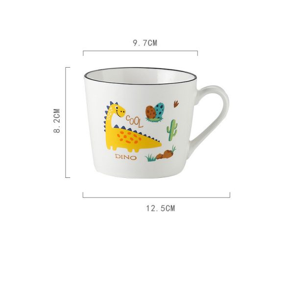 Creative Household Cartoon Dinosaur Ceramic Mug For Men And Women