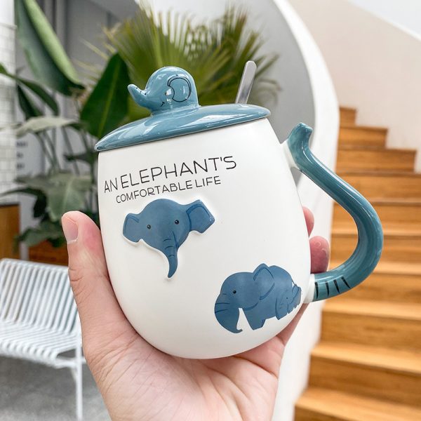 Fashion Creative Personality Mug With Lid Spoon