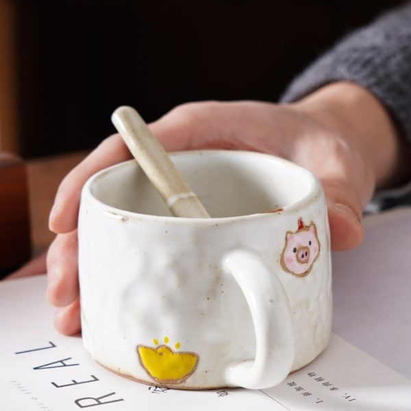 Hand-kneaded Japanese-style Ceramic Cute Mug