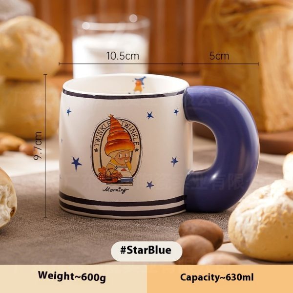 Mug Large Capacity Coffee Handle Thick Ceramic Gift