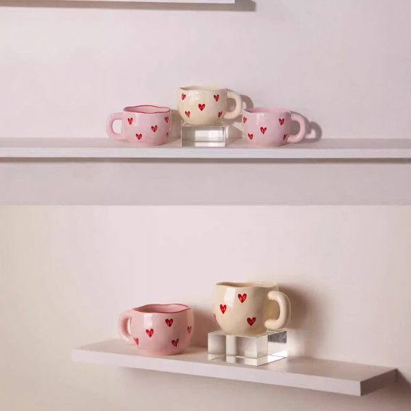 Creative Heart Mug Good-looking Ceramic Household
