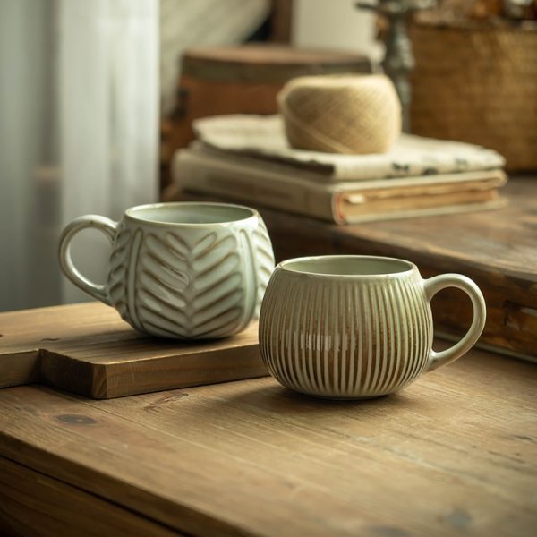 Creative American Embossed Ceramic Mug