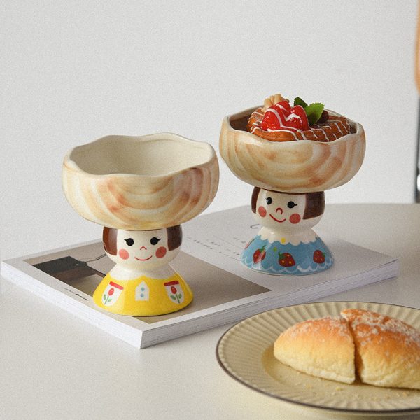 Creative Ceramic Mug Bowl Tray