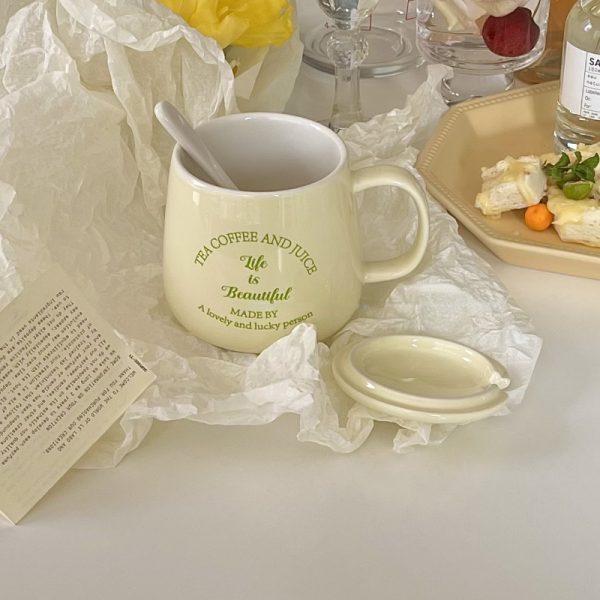 Vintage English Ceramic Mug With Lid