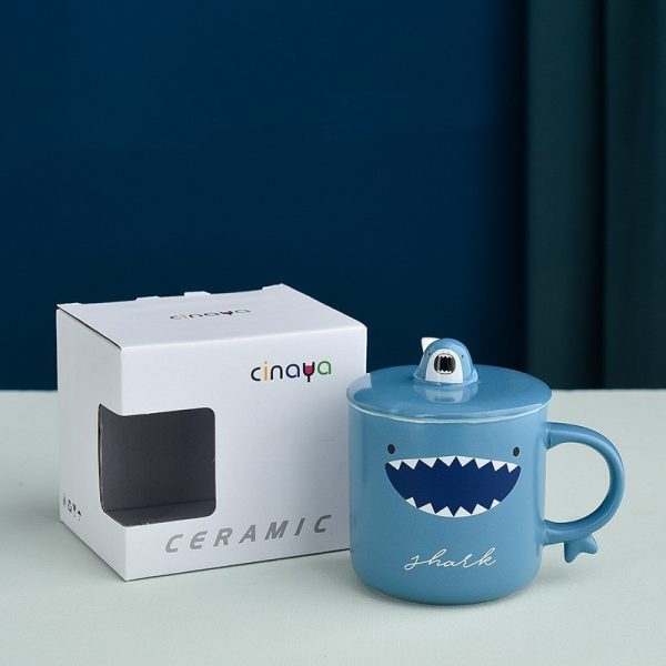 Creative Shark Ceramic Couple Mug Activity Gift