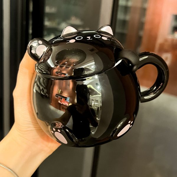 Lucky Cat Ceramic Mug Creative Personality Shape Cup