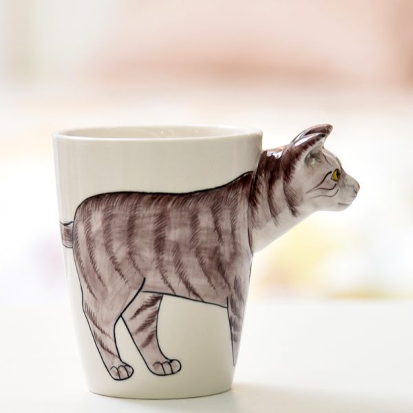 3D Animal Cup Mug Hand Drawn Ceramic Cup