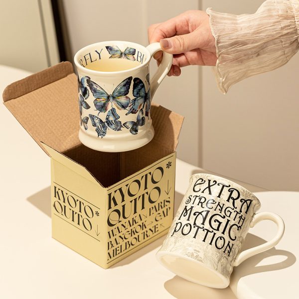 Good-looking Ceramic Couple Water Cup Vintage Gift For Girls Breakfast Coffee Mug
