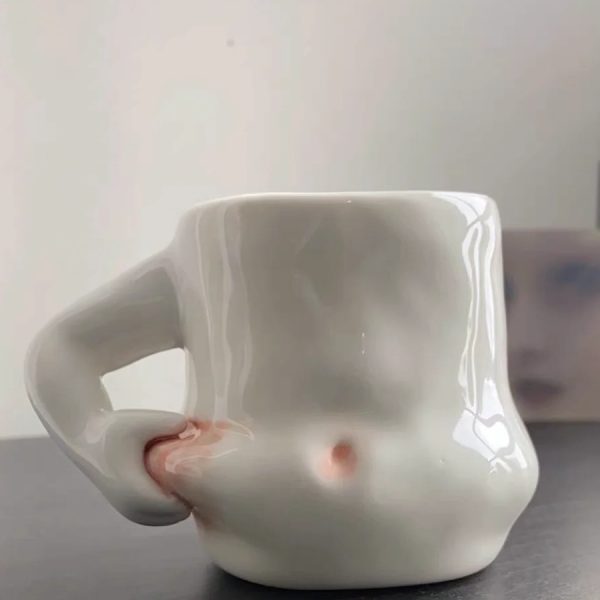 Mug With Belly Meat Net Red Coffee Cup
