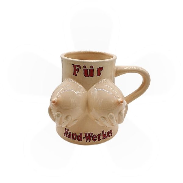 Ins Style Ceramic Creative Chest Mug Large Capacity
