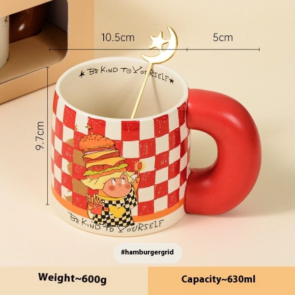 Mug Large Capacity Coffee Handle Thick Ceramic Gift