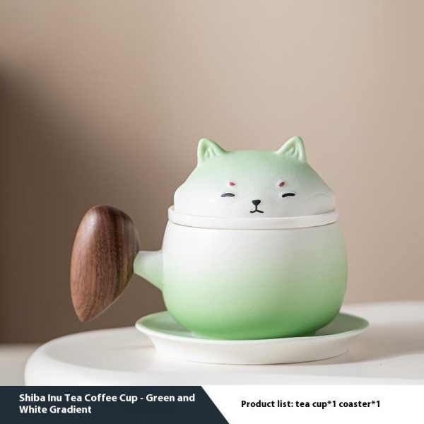 Shiba Inu Mug Ceramic Tea Separation Cup