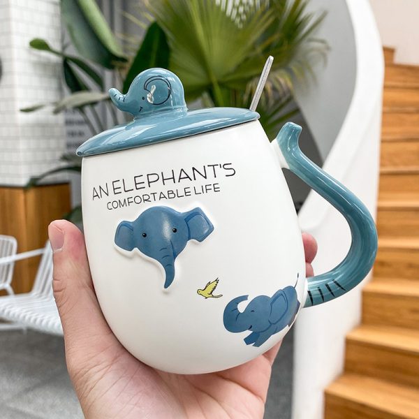 Fashion Creative Personality Mug With Lid Spoon