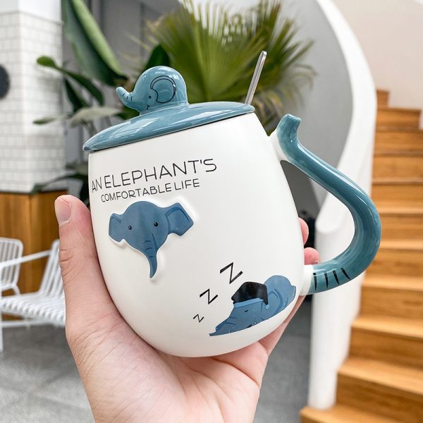 Fashion Creative Personality Mug With Lid Spoon