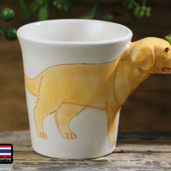Hand Drawn Animal Mug Golden Retriever Ceramic Cup