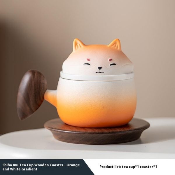 Shiba Inu Mug Ceramic Tea Separation Cup