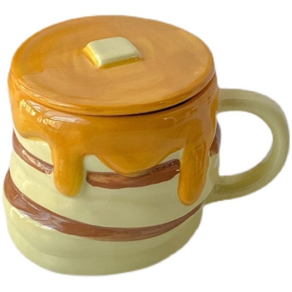 Ceramic Mug With Underglaze Colored Lid