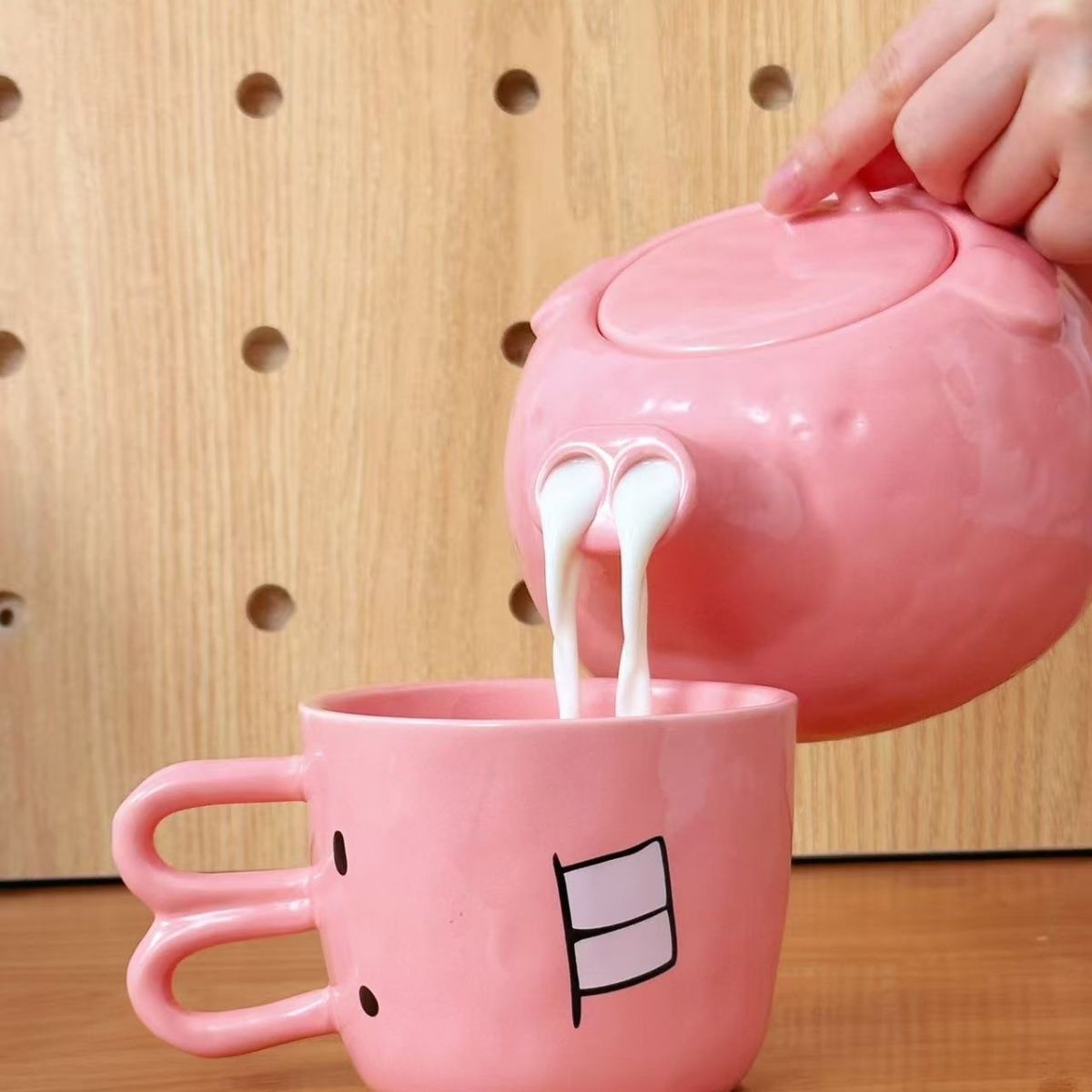 Piggy Teapot Nose Creative Ceramic Mug Household