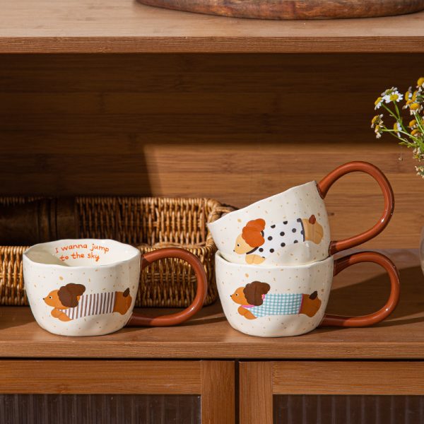 Protective Puppy Mug Cartoon Big Ear Ceramic Cup