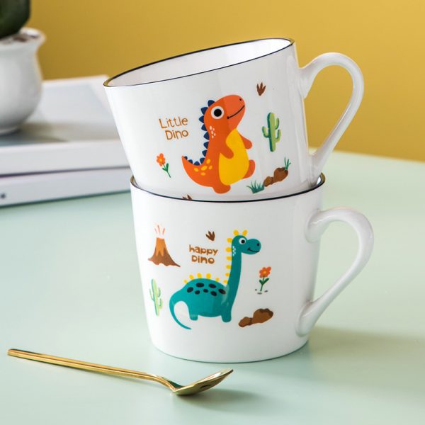 Creative Household Cartoon Dinosaur Ceramic Mug For Men And Women