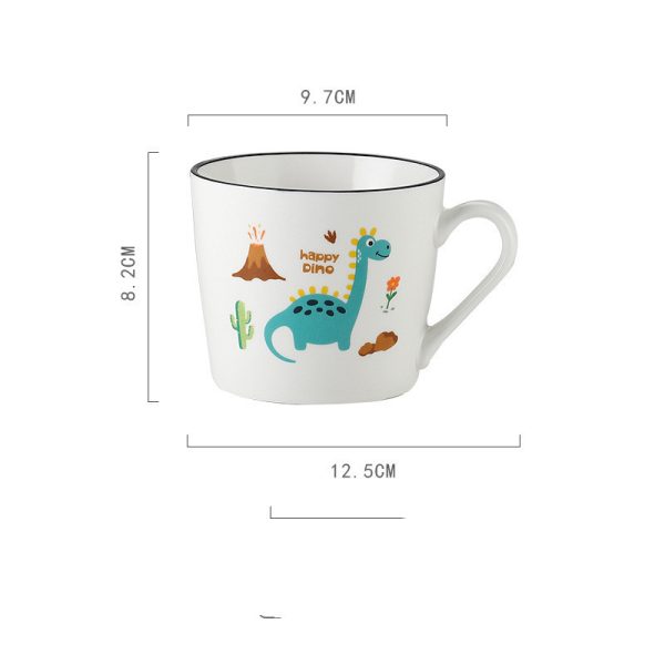 Creative Household Cartoon Dinosaur Ceramic Mug For Men And Women