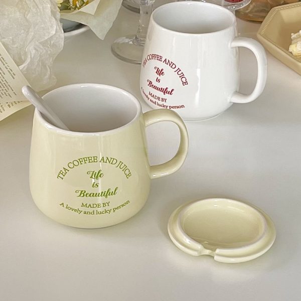 Vintage English Ceramic Mug With Lid