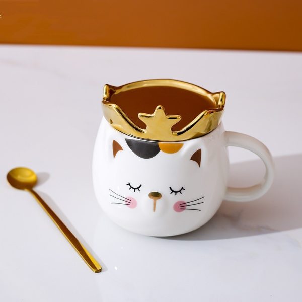 Cute Cat Mug Cartoon Ceramic Cup Couple Men's And Women's