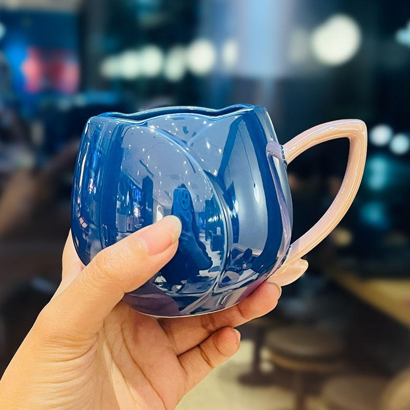 Light Luxury Tulip Ceramic Drinking Cup – Elegant Gift for Girls, Perfect Birthday Mug for Best Friends