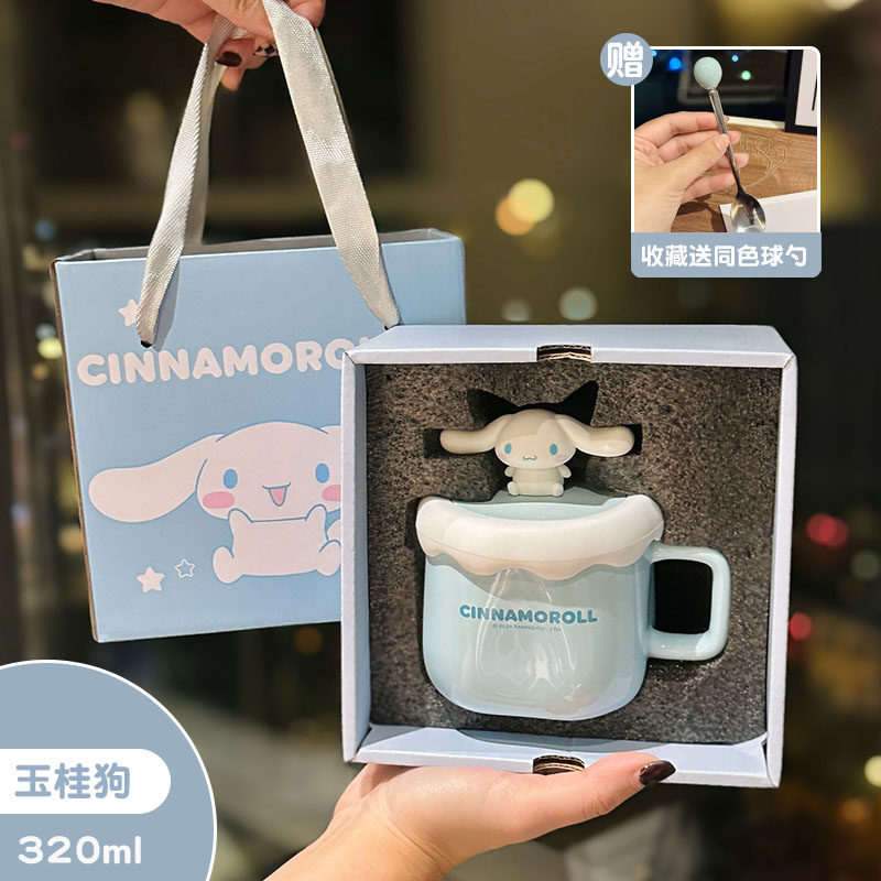 Sanrio Kuromi Ceramic Mug – Cute Cinnamoroll Coffee Cup, Perfect Birthday Gift for Girls, Collectible Kawaii Style Drinkware