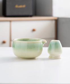 Black Black Cat Cat Ceramic Matcha Bowl Set with Bamboo Whisk, 450ml Gift Kit