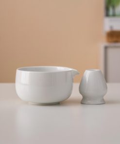 Black Black Cat Cat Ceramic Matcha Bowl Set with Spout, Bamboo Whisk & Holder, 450ml Starter Kit