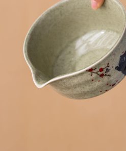 Black Black Cat Cat Ceramic Matcha Tea Cup 420ml for Tea Ceremony