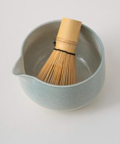 Blue Ceramic Matcha Bowl Set with Spout, Bamboo Whisk & Holder, 450ml Starter Kit