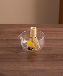 Cat Hand-painted Glass Matcha Bowl Set with Bamboo Whisk & Holder, 550ml Starter Kit