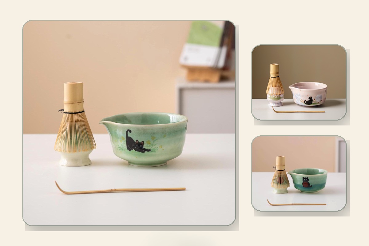 Cat Matcha Bowl Set Gift Guide shop the look