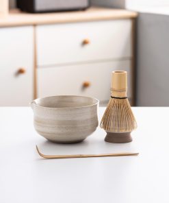 Ceramic Matcha Bowl Set with Bamboo Whisk, 450ml Starter Kit
